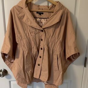 For Cynthia Women's Light Brown Cape Jacket